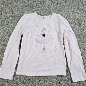Janie and Jack Girls Long Sleeve Ballerina Shirt size 7